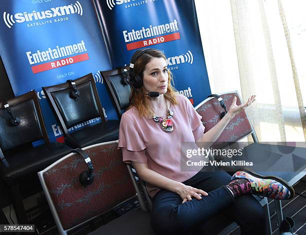 Felicia Day attends SiriusXM's Entertainment Weekly Radio Channel Broadcasts From Comic-Con 2016 at Hard Rock Hotel San Diego on July 21, 2016 in San...