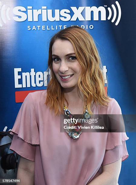 Felicia Day attends SiriusXM's Entertainment Weekly Radio Channel Broadcasts From Comic-Con 2016 at Hard Rock Hotel San Diego on July 21, 2016 in San...