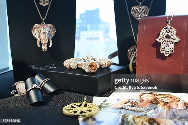 Atmosphere of jewerly during the Thomas Sabo Autumn/Winter 2016 Collection Hosted by Georgia May Jagger on July 21, 2016 in New York City.