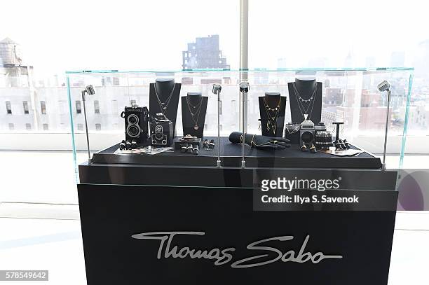 Atmosphere of jewerly during the Thomas Sabo Autumn/Winter 2016 Collection Hosted by Georgia May Jagger on July 21, 2016 in New York City.
