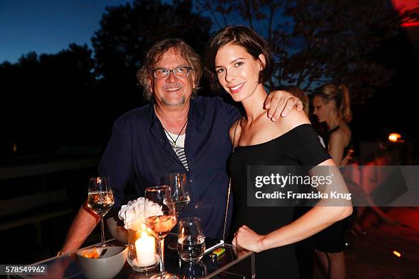 Martin Krug and Julia Trainer attend the 'Dr. Barbara Sturm & Net-A-Porter' Dinner Party on July 21, 2016 in Munich, Germany.
