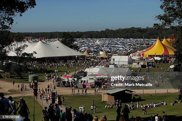 General view of the festival site during Splendour in the Grass 2016 on July 22, 2016 in Byron Bay, Australia.