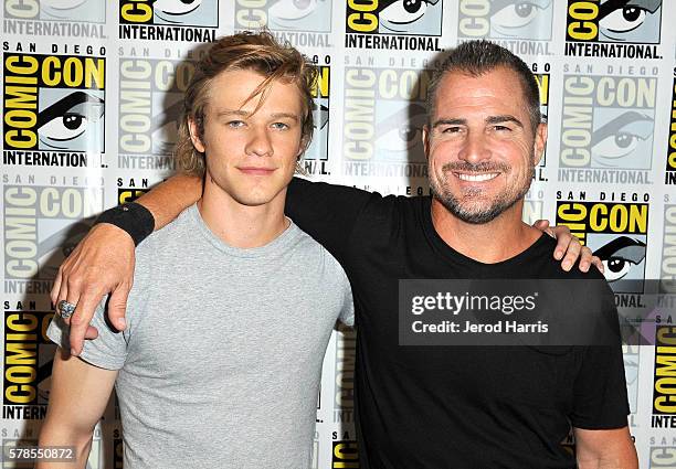 Actors Lucas Till and George Eads attend CBS Fan Favorites Press Line during Comic-Con International 2016 at Hilton Bayfront on July 23, 2016 in San...