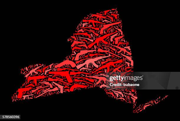 new york gun icon pattern background - machine gun stock illustrations