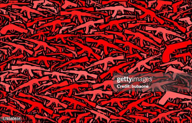 ilustrações de stock, clip art, desenhos animados e ícones de gun icon pattern background - ak 47