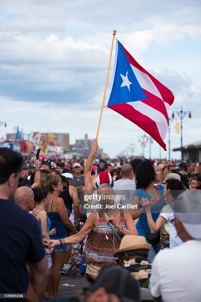 Puerto Rican pride on Coney Island boardwalk