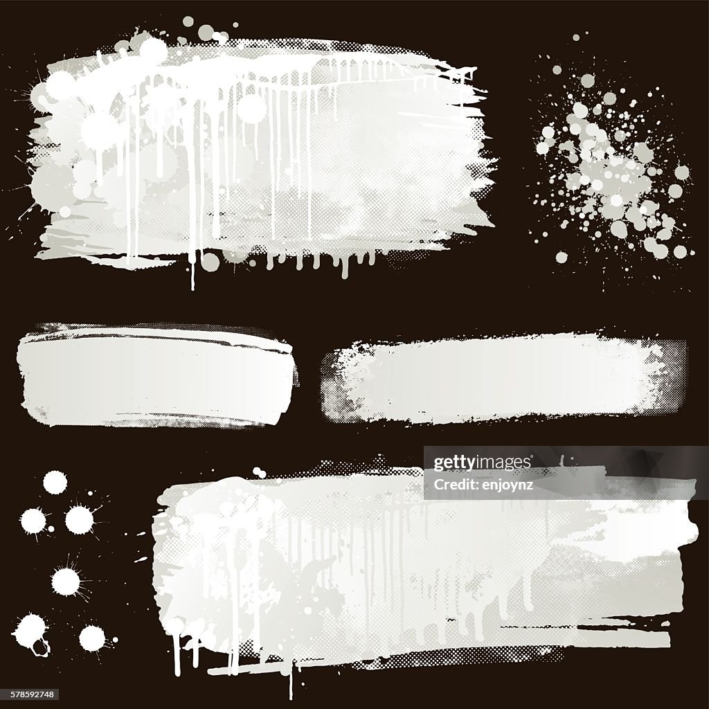 Spruzzatore di vernice bianca su sfondo nero