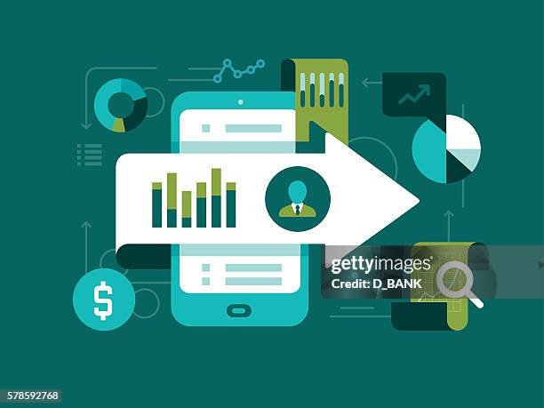 ilustraciones, imágenes clip art, dibujos animados e iconos de stock de mercado de stock  - analisis datos