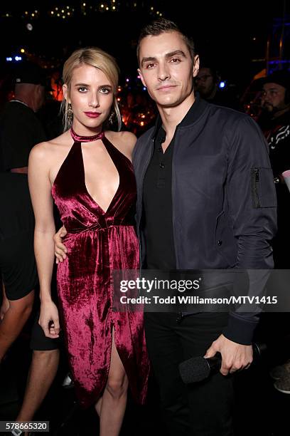 Actors Emma Roberts and Dave Franco attend the MTV Fandom Awards San Diego at PETCO Park on July 21, 2016 in San Diego, California.