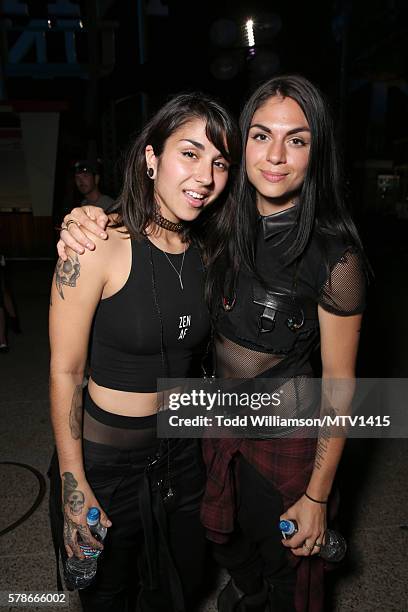 Musicians Yasmine Yousaf and Jahan Yousaf of Krewella attends the MTV Fandom Awards San Diego at PETCO Park on July 21, 2016 in San Diego, California.