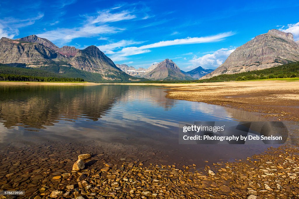 Lake Sherburne reflecting Many Glaciers