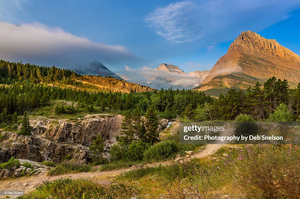 Fog Lifting over Mt Grinnell