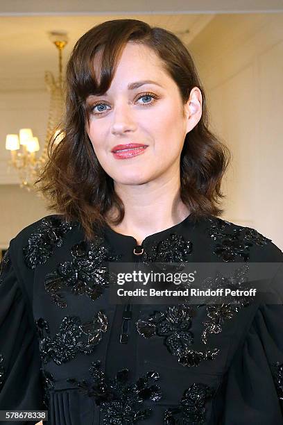 Actress Marion Cotillard attends the Christian Dior Haute Couture Fall/Winter 2016-2017 show as part of Paris Fashion Week on July 4, 2016 in Paris,...