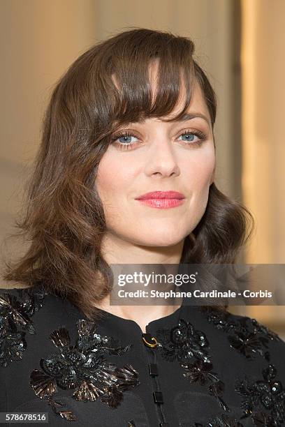 Marion Cotillard attends the Christian Dior Haute Couture Fall/Winter 2016-2017 show as part of Paris Fashion Week on July 4, 2016 in Paris, France.