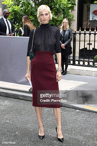 Aymeline Valade arrives at the Christian Dior Haute Couture Fall/Winter 2016-2017 show as part of Paris Fashion Week on July 4, 2016 in Paris, France.
