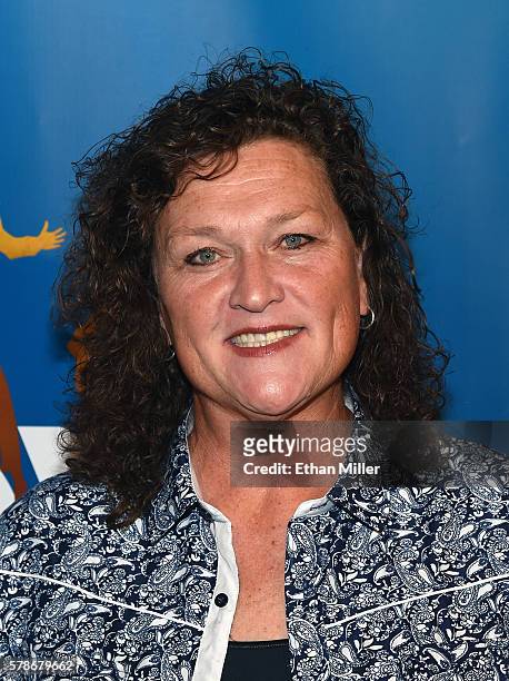 Actress Dot Jones attends the 10th anniversary celebration of "The Beatles LOVE by Cirque du Soleil" at The Mirage Hotel & Casino on July 14, 2016 in...