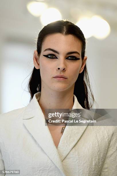 Model walks the runway during the Christian Dior Haute Couture Fall/Winter 2016-2017 show as part of Paris Fashion Week on July 4, 2016 in Paris,...