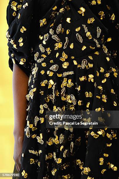 Model walks the runway during the Christian Dior Haute Couture Fall/Winter 2016-2017 show as part of Paris Fashion Week on July 4, 2016 in Paris,...