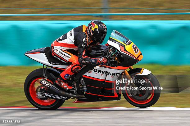 Stefan Bradl of NGM Forward Racing in action during the second day of the second official MotoGP testing session held at Sepang International Circuit...