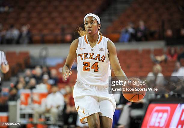 Ariel Atkins during first half action of the Oklahoma State Cowgirls vs Texas Longhorns Big 12 women's basketball action at the Frank Erwin Center in...