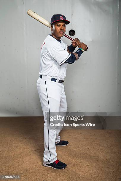 Infielder Jose Ramirez poses for a portrait during the Cleveland Indians photo day in Goodyear, AZ.