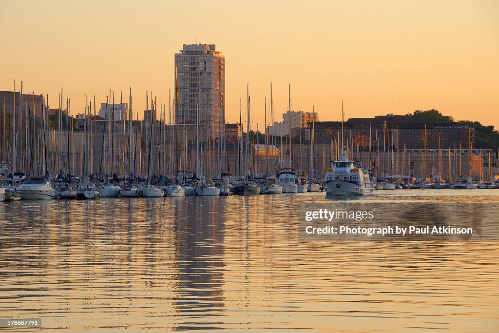 Old Port, Marseille, in evening
