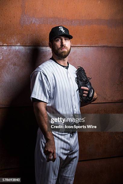 Pitcher Zach Putnam poses for a portraits during the Chicago White Sox photo day in Glendale, AZ.