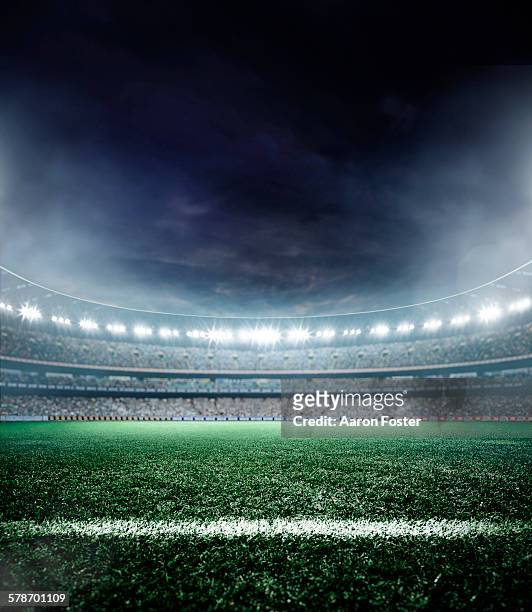 stadium lights - football stock illustrations