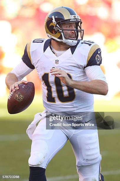 St. Louis Rams quarterback Kellen Clemens during action in an NFL game against the Niners at Candlestick Park in San Francisco, CA. The 49ers won...