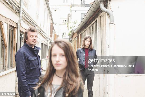 Film director Diasteme with actors Alma Jodorowsky and Luna Lou are photographed for Paris Match on June 16, 2016 in Paris, France.