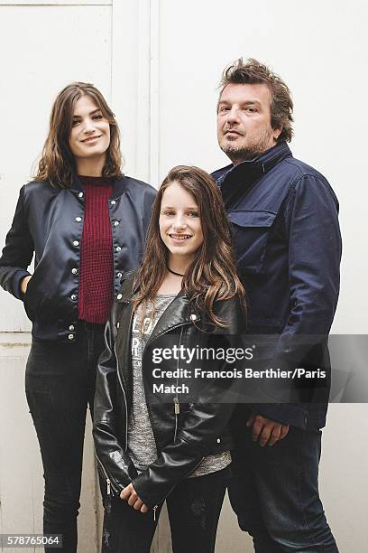 Film director Diasteme with actors Alma Jodorowsky and Luna Lou are photographed for Paris Match on June 16, 2016 in Paris, France.