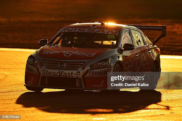Rick Kelly drives the Nissan Motorsport Nissan Altima during practice for the V8 Supercars Ipswich Supersprint on July 22, 2016 in Ipswich, Australia.