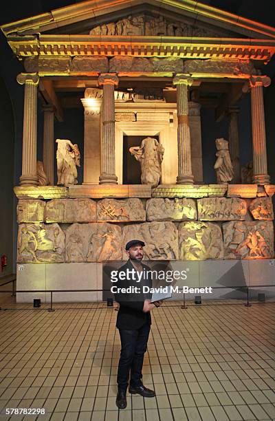 Actor Anatol Yusef reads "Poets, Warriors" by Gabriele Tinti at The British Museum on July 22, 2016 in London, England.