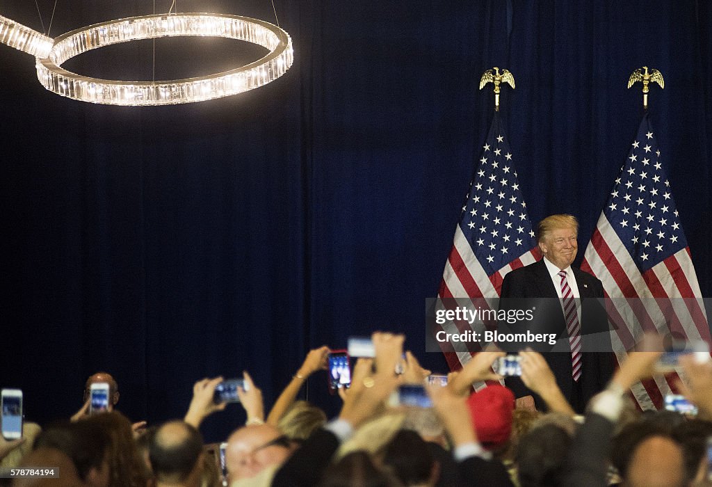 Republicans 2016 Donald Trump, 2016 Republican presidential nominee, smiles during a ...