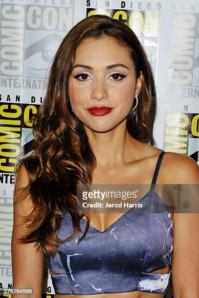 Lindsey Morgan attends the media panel for 'The 100' at Comic-Con International on July 22, 2016 in San Diego, California.