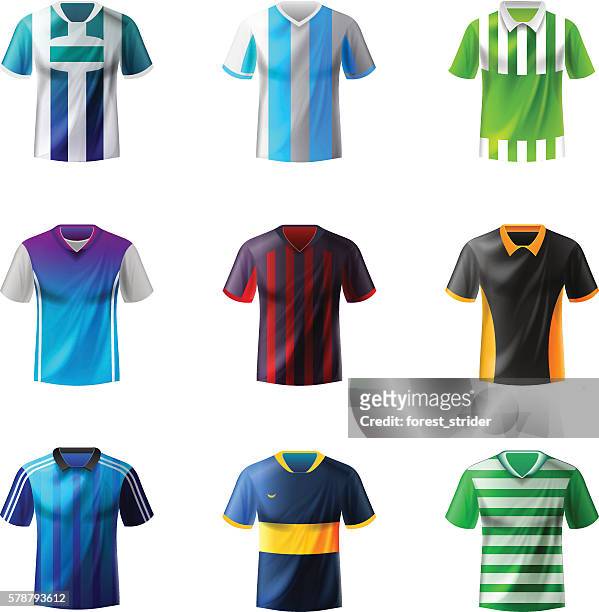 soccer uniform - rugby shirt stock illustrations