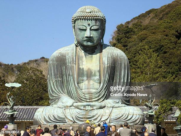Kamakura, Japan - File photo taken in February 2004 shows the Great Buddha statue in Kamakura, Kanagawa Prefecture, which was Japan's capital between...