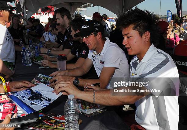 Driver Signing Autgraph Indycar Driver Sebastien Bourdais Photos and Premium High Res Pictures ...