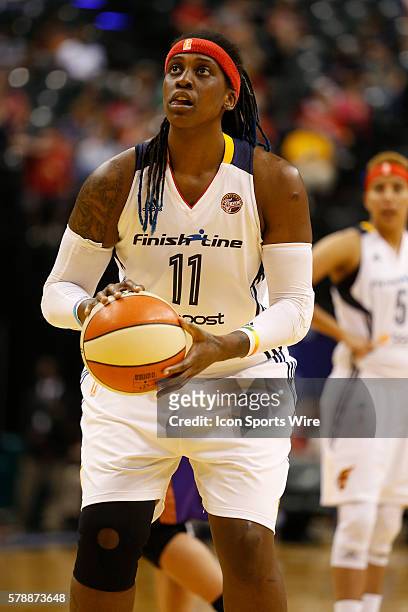 Indiana Fever forward Lynette Kizer during the game between the Phoenix Mercury vs Indiana Fever at Bankers Life Fieldhouse in Indianapolis, IN. The...