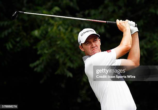 Jimmy Walker tee's off on during the third round of the Crowne Plaza Invitational at Colonial played in Fort Worth, TX.