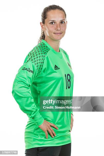 Laura Benkarth poses during Germany Women's Team Presentation on July 19, 2016 in Paderborn, Germany.