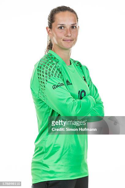 Laura Benkarth poses during Germany Women's Team Presentation on July 19, 2016 in Paderborn, Germany.