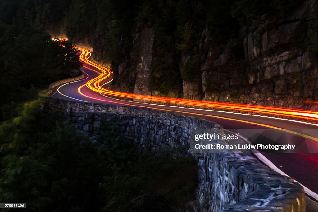 Long Exposure Winding Road
