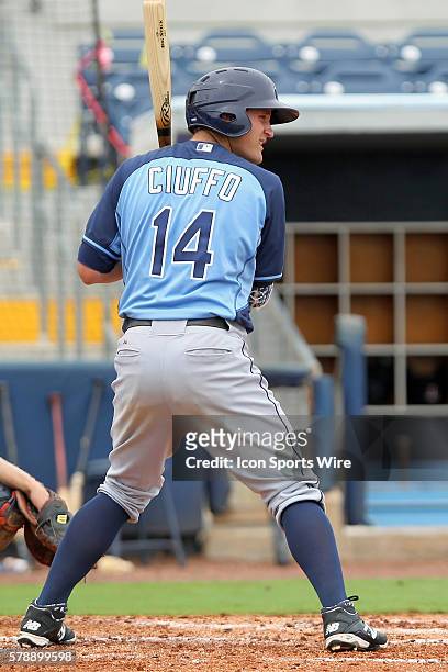 Rays batter Nick Ciuffo during the Florida Instructional League game between the Twins and the Rays at Charlotte Sports Park in Port Charlotte,...