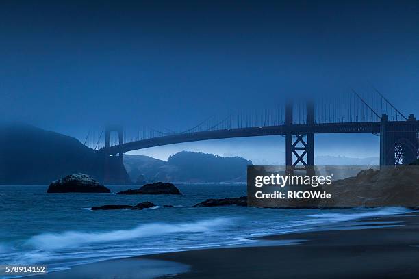 golden gate bridge, san francisco, usa - golden gate bridge night 個照片及圖片檔