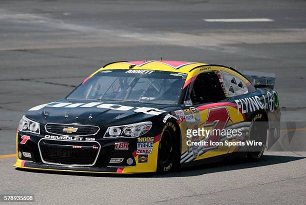 Sprint Cup Series Michael Annett driver of the Pilot/Flying J Chevrolet Chevrolet during practice for Camping World RV Sales 301 at New Hampshire...