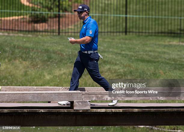 Hunter Mahan during the Second Round of the Memorial Tournament presented by Nationwide Insurance held at the Muirfield Village Golf Club in Dublin,...