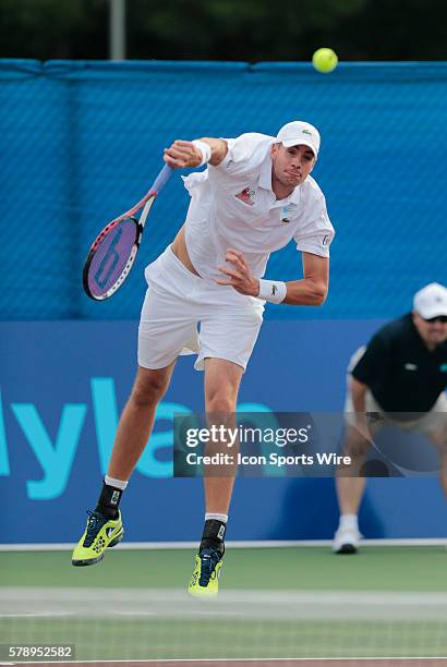 Mph serve by Boston Lobsters John Isner. The Boston Lobsters met the Philadelphia Freedoms in a World Team Tennis match at Boston Lobsters Tennis...