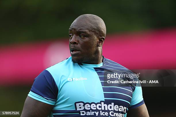 Adebayo Akinfenwa of Wycombe Wanderers during the Pre-Season Friendly match between Wycombe Wanderers and Queens Park Rangers at Adams Park on July...