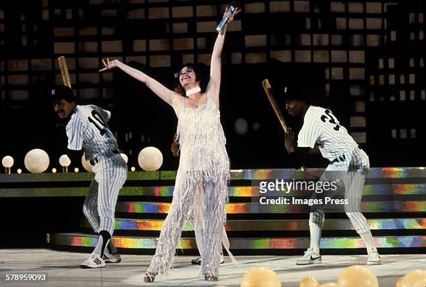 Liza Minnelli at "Night of 100 Stars" at Radio City Music Hall circa 1982 in New York City.